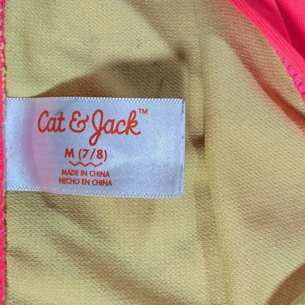 CAT & JACK Girls Kids Swim Bottoms Coral neon Pink Size M‎ 7 8 swimsuit bottoms